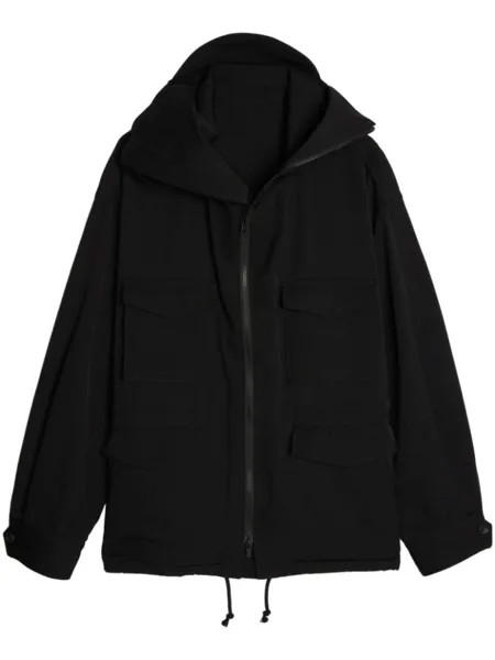 Куртка W-Brim с объемным капюшоном Yohji Yamamoto, черный