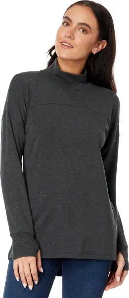 Свитер L.L.Bean SoftFlex Mock Neck Pullover, цвет Midnight Black Heather