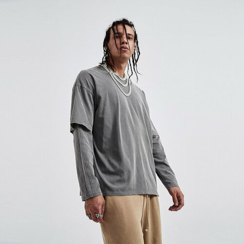 Лонгслив Street Cult, размер L, , light grey