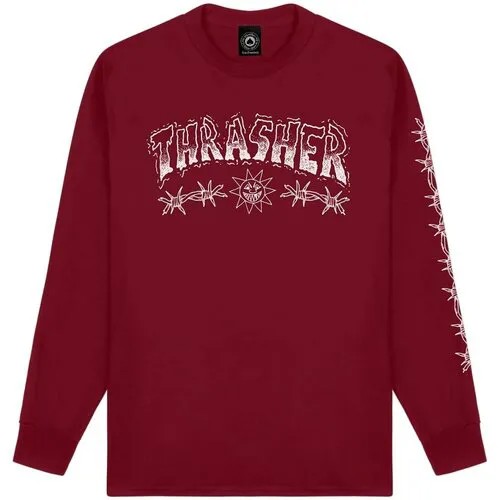 Лонгслив THRASHER, размер XL, бордовый