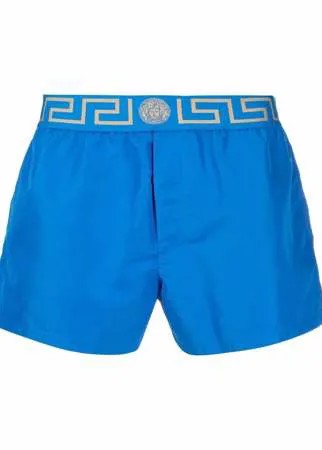 Versace плавки-шорты с узором Greca