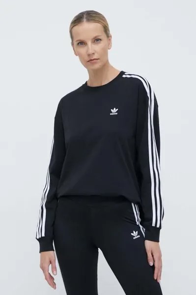 Лонгслив с 3 полосками adidas Originals, черный