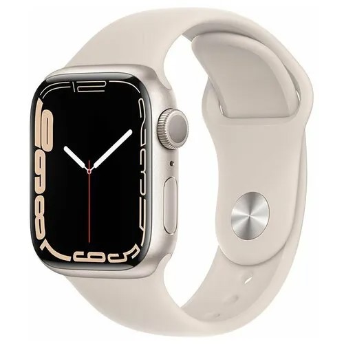 Умные часы Apple Watch Series 7 41mm Aluminium with Sport Band, сияющая звезда