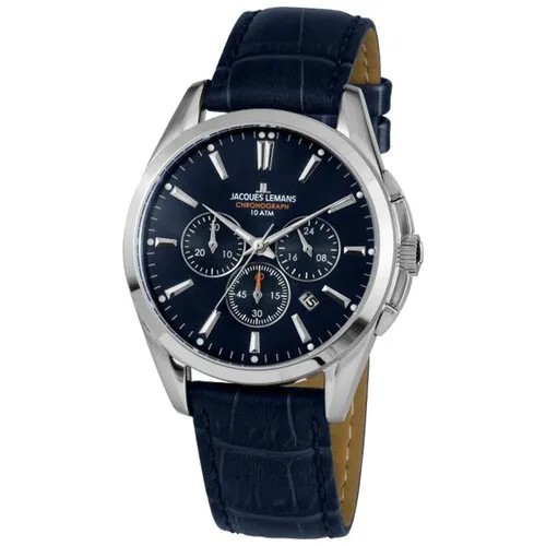 Наручные часы JACQUES LEMANS Classic 61665, синий, серый