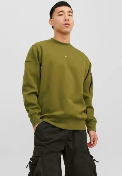 Толстовка JCOSHADE CREW NECK Jack & Jones, оливковая ветвь