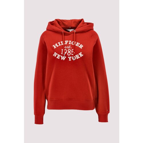 Худи TOMMY HILFIGER Varsity Logo Embroidery Hoody, размер M, красный