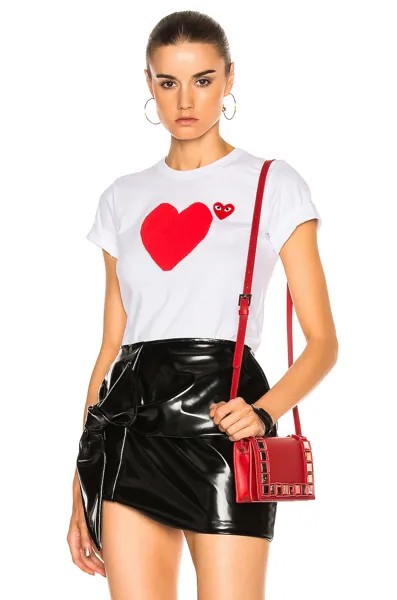 Футболка Comme des Garçons Reverse Heart, белый