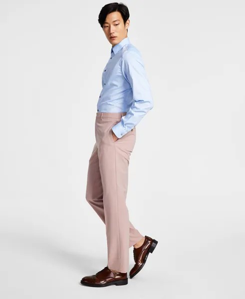 Мужские однотонные классические брюки классического кроя с плоским передом Lauren Ralph Lauren, красный