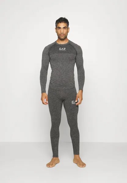 Майка Kitzbuhel Seamless Set EA7 Emporio Armani, цвет grey melange/black