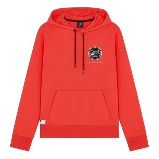 Толстовка New Balance Men's New Balance Logo Printing Pullover Red, красный