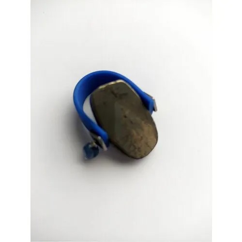 Кольцо myartofstones, пирит, размер 18, золотистый, синий
