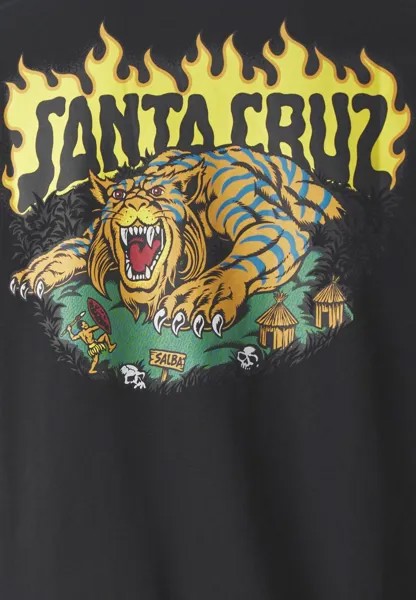 Футболка с принтом Salba Tiger Redux Unisex Santa Cruz, черная