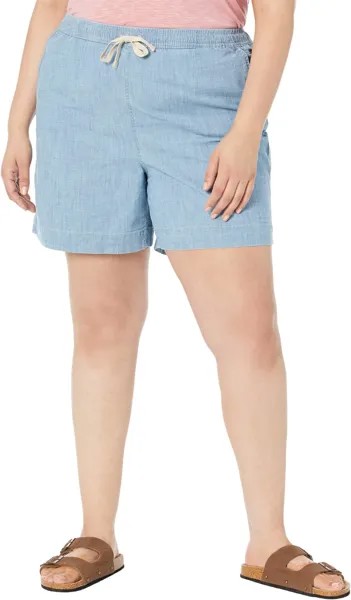 Промытые до озера шорты из шамбре больших размеров L.L.Bean, цвет Chambray