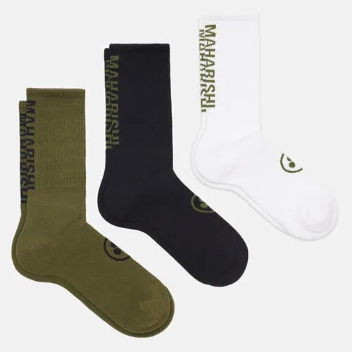 Носки  унисекс Maharishi, размер 41-45, красный, зеленый