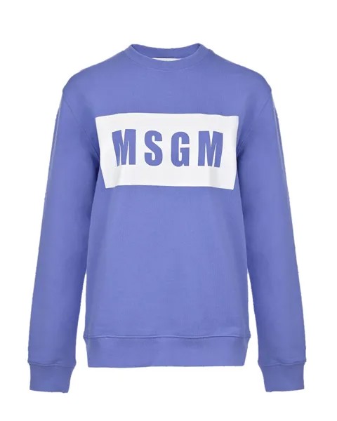 Сиреневый свитшот с логотипом MSGM