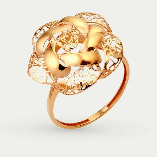 Кольцо GOLD CENTER, красное золото, 585 проба, размер 18