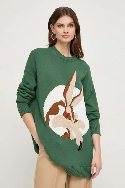 МАКС&Ко. хлопковый свитер x CHUFY Max&Co., зеленый