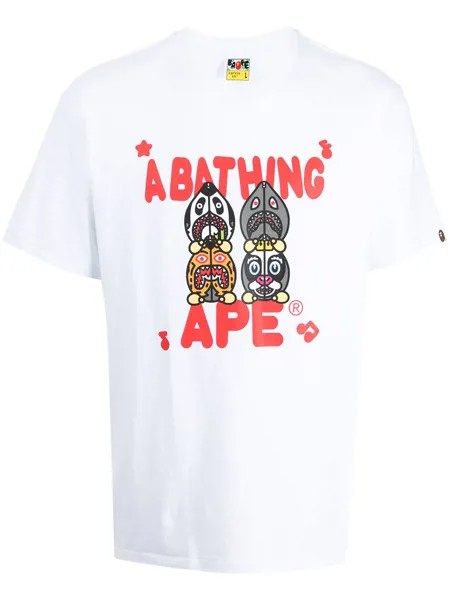 A BATHING APE® graphic-print cotton T-shirt