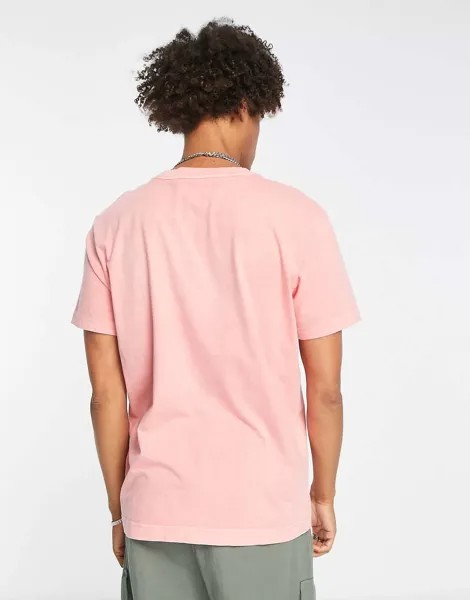 Розовая оверсайз-футболка с графическим принтом Weekday