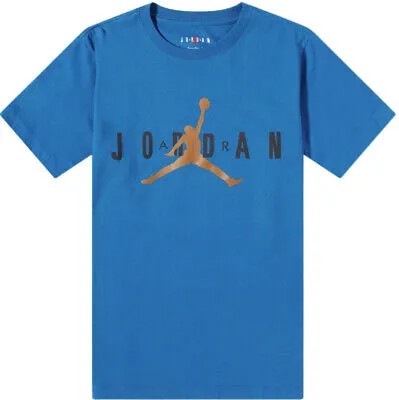 Мужская футболка Jordan Marina Blue Air с надписью (CK4212 404)