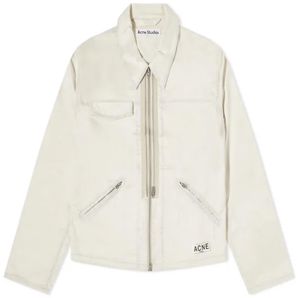 Рубашка Acne Studios Ondrey Faux Suede, бежевый