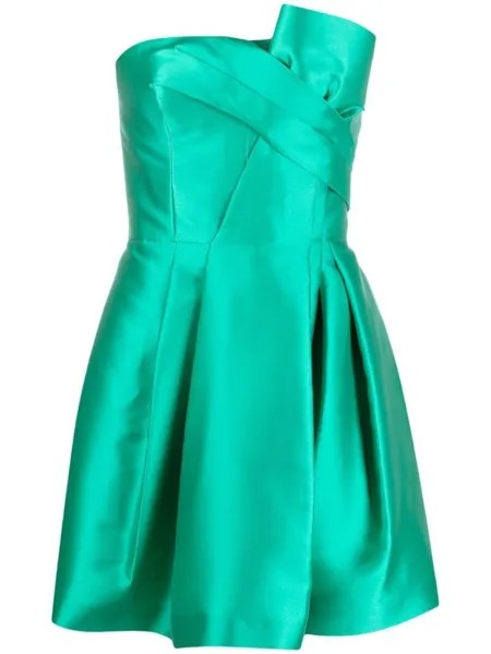 Alberta Ferretti платье без бретелей, зеленый
