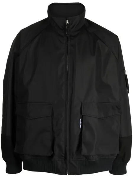 Comme des Garçons Homme куртка на молнии с воротником-воронкой, черный