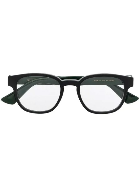 Gucci Eyewear очки в квадратной оправе с логотипом