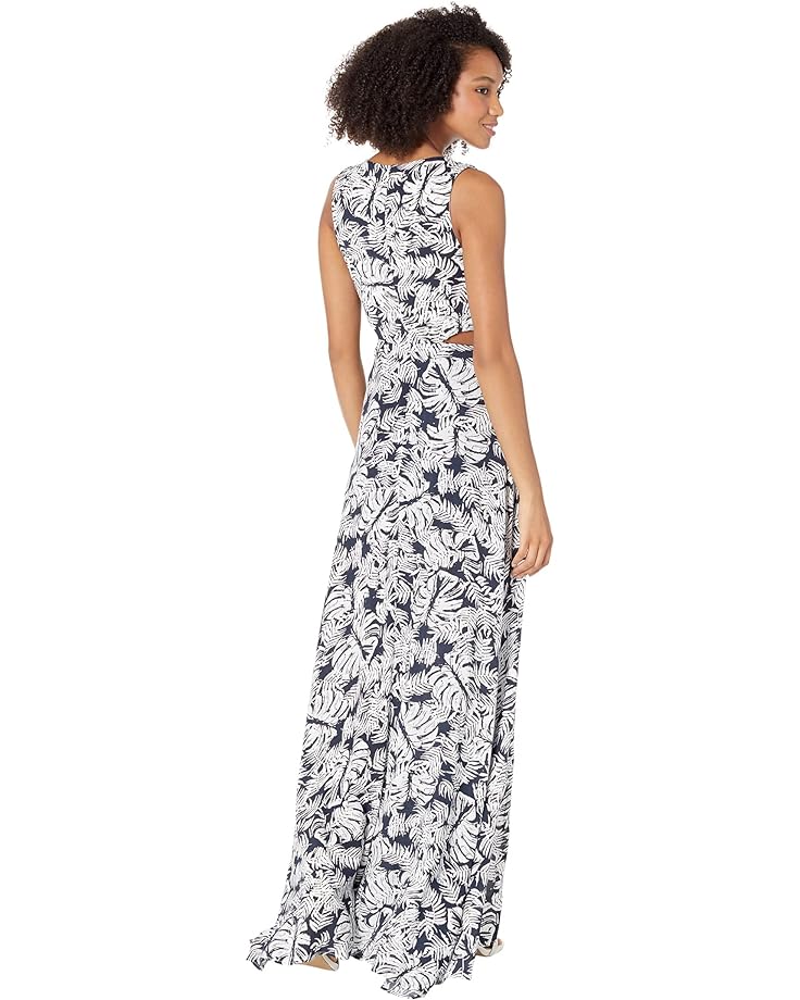 Платье Bebe Printed Ring Detail Cutout Maxi Dress, мульти