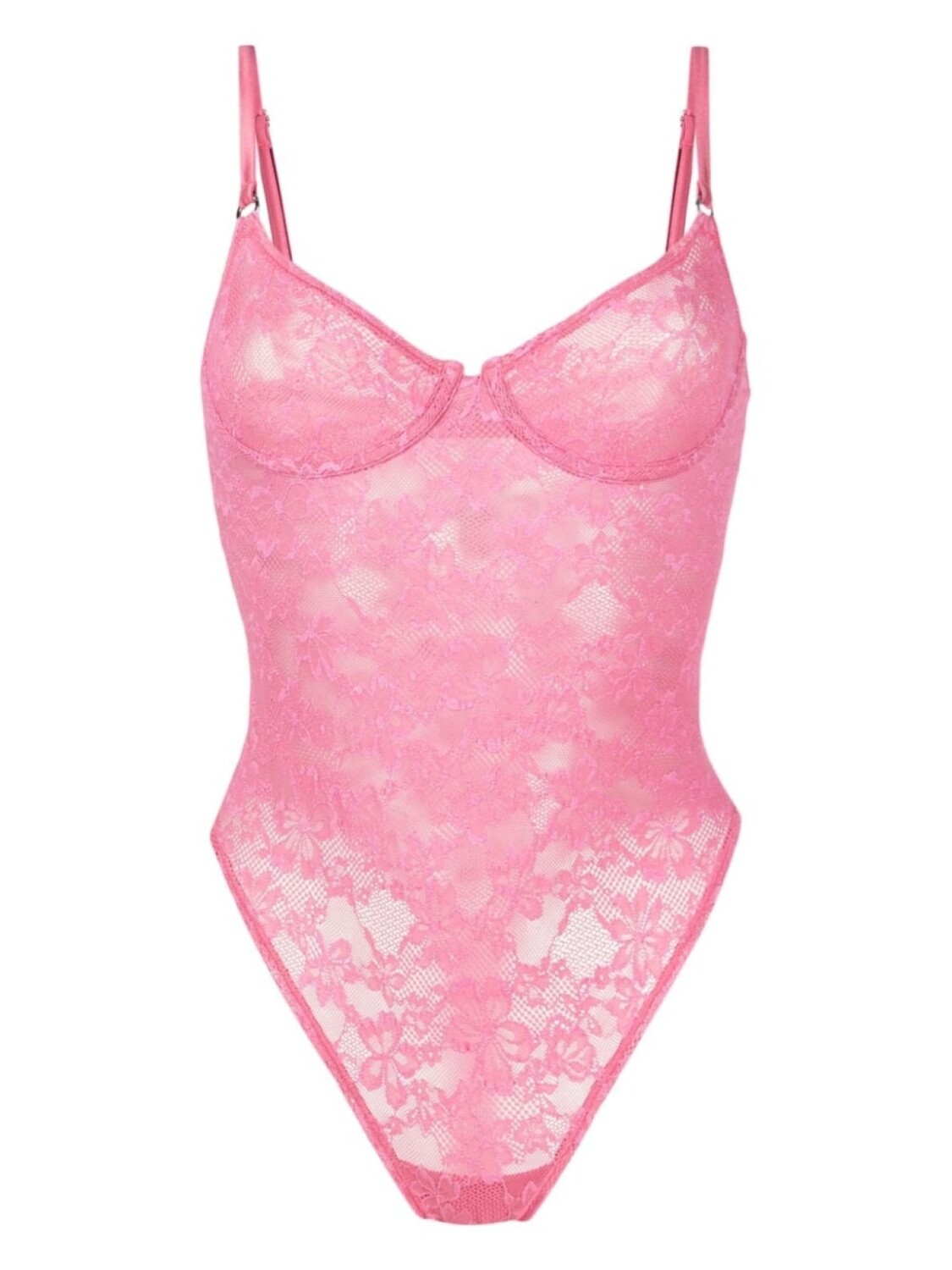 Fleur Du Mal кружевное боди Le Stretch, розовый