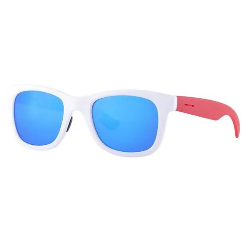 Солнцезащитные очки Italia Independent, вайфареры, оправа: пластик, с защитой от УФ, зеркальные, красный