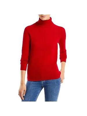 Дизайнерская брендовая женская красная блузка с высоким воротником и длинными рукавами XS