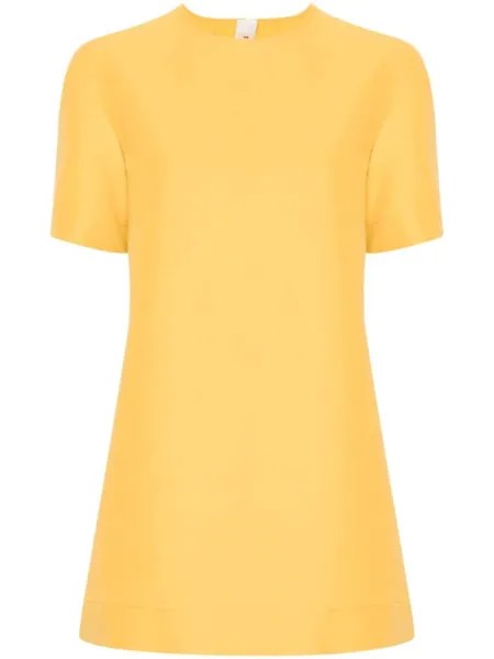 Marni платье мини из ткани кади, оранжевый