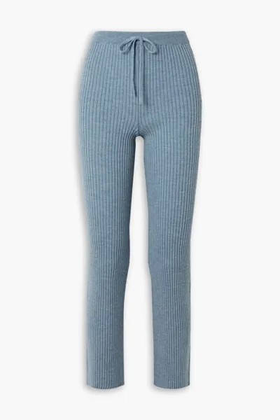 Узкие брюки из шерсти в рубчик Marques' Almeida, светло-синий