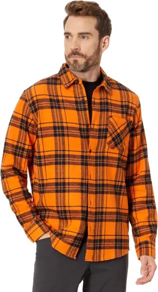 Рубашка Podium Plaid Long Sleeve Flannel Oakley, цвет Orange Check