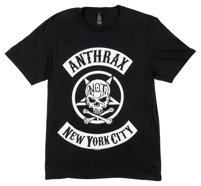 Футболка с черепом Anthrax Biker, черный