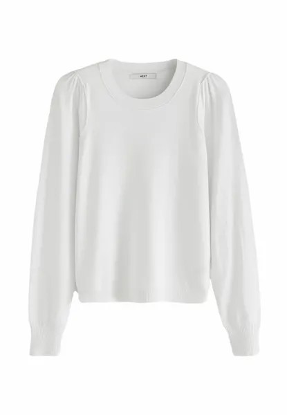 Джемпер CREW NECK LONG SLEEVE, REGULAR FIT Next, белый