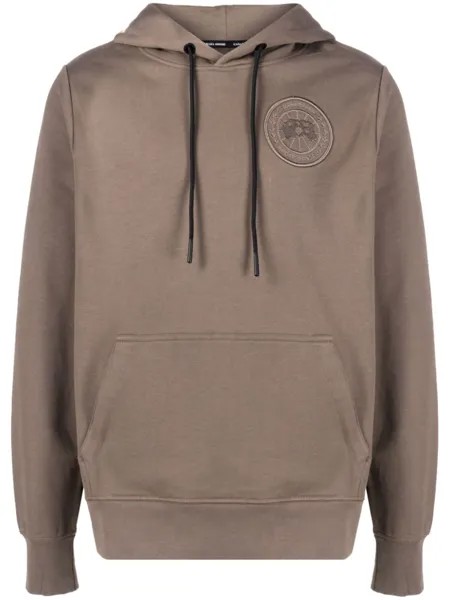 Canada Goose худи с вышитым логотипом, нейтральный цвет
