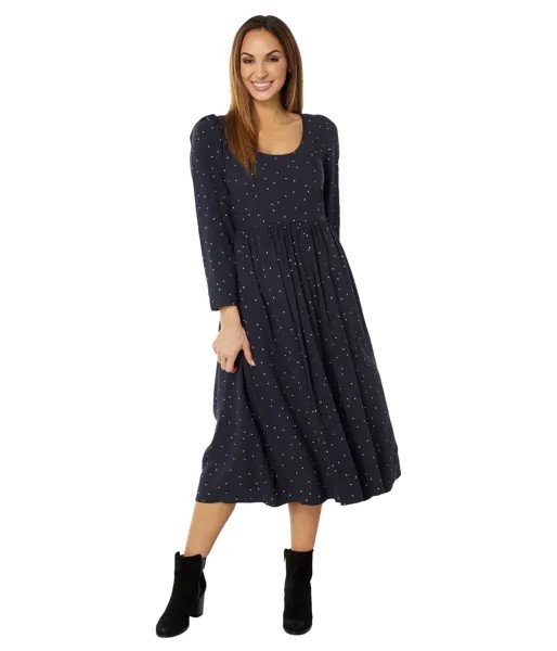 Платье Madewell, Long Sleeve Scoop Easy Midi Dress in Soft Star