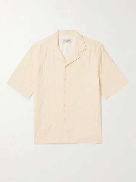 Рубашка из смесового хлопка Eren Camp-Collar из сирсакера OFFICINE GÉNÉRALE, экрю