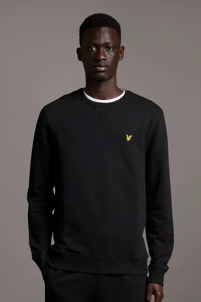 Толстовка больших размеров с круглым вырезом Lyle & Scott, черный