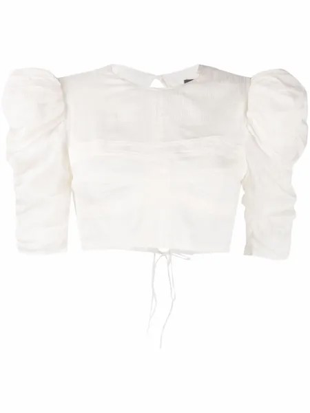 Isabel Marant укороченная блузка с пышными рукавами