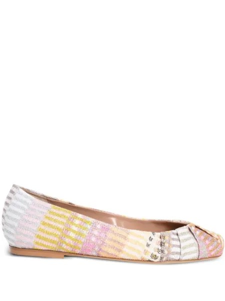 Missoni туфли-балетки Iris, нейтральный цвет