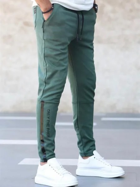 Спортивные брюки мужские NoBrand sport зеленые S