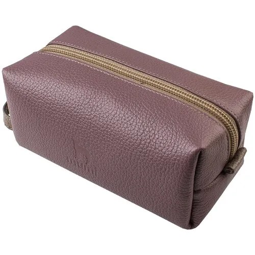 Косметичка MUMI, 7.5х7.5х14.5 см, бежевый, розовый