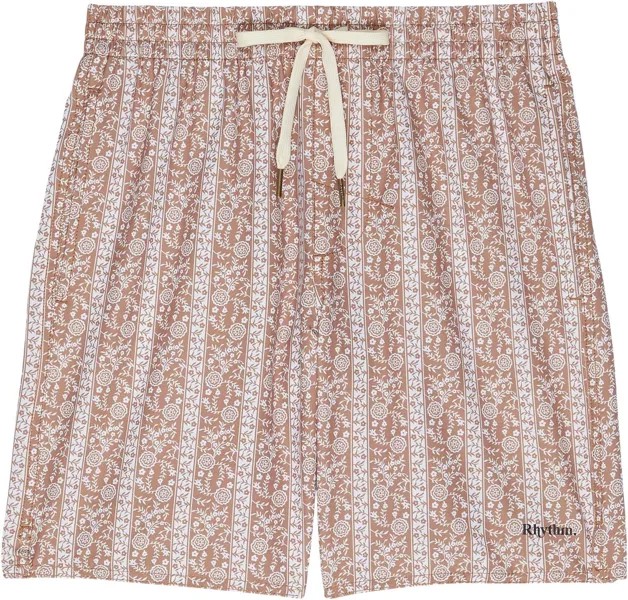 Пляжные шорты Rhythm Paisley Stripe Beach Shorts, цвет Butterscotch