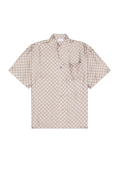 Рубашка John Elliott Silk Ss Button Up, цвет Haze Tile