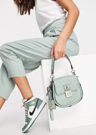 Мятная стеганая сумка через плечо с висячим замком Steve Madden Bsandie-Зеленый цвет