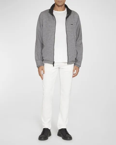 Мужская двусторонняя блузонная куртка с воротником-стойкой ZEGNA