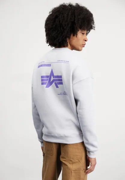 Толстовка Logo Sweater Alpha Industries, цвет pastel grey